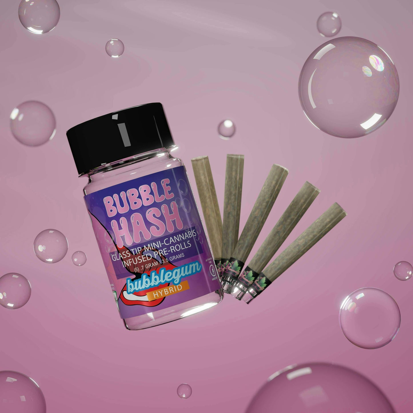 Amnesia Buble Hash Infused 5pk Pre-rolls 3.5g