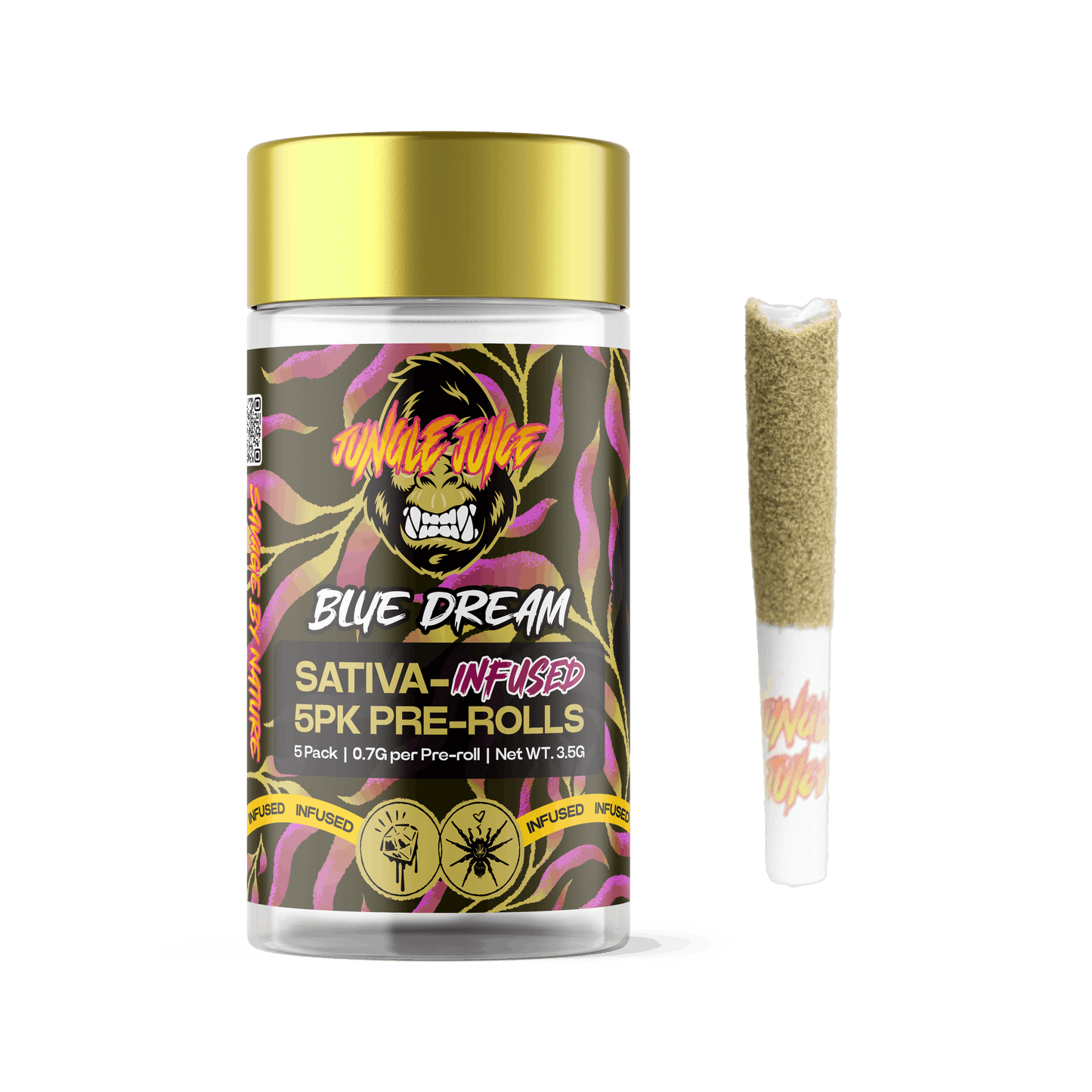 Jungle Juice Infused 5PK Prerolls 2.5G